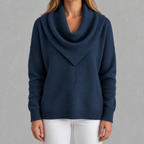 Women’s Knitted Jumper – Solid Colour Long Sleeve Pullover for Autumn & Winter