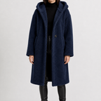 Women’s Teddy Coat – Longline Faux Fur Plush Winter Coat