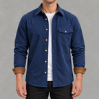 Men’s Casual Shacket – Long Sleeve Relaxed Fit Shacket