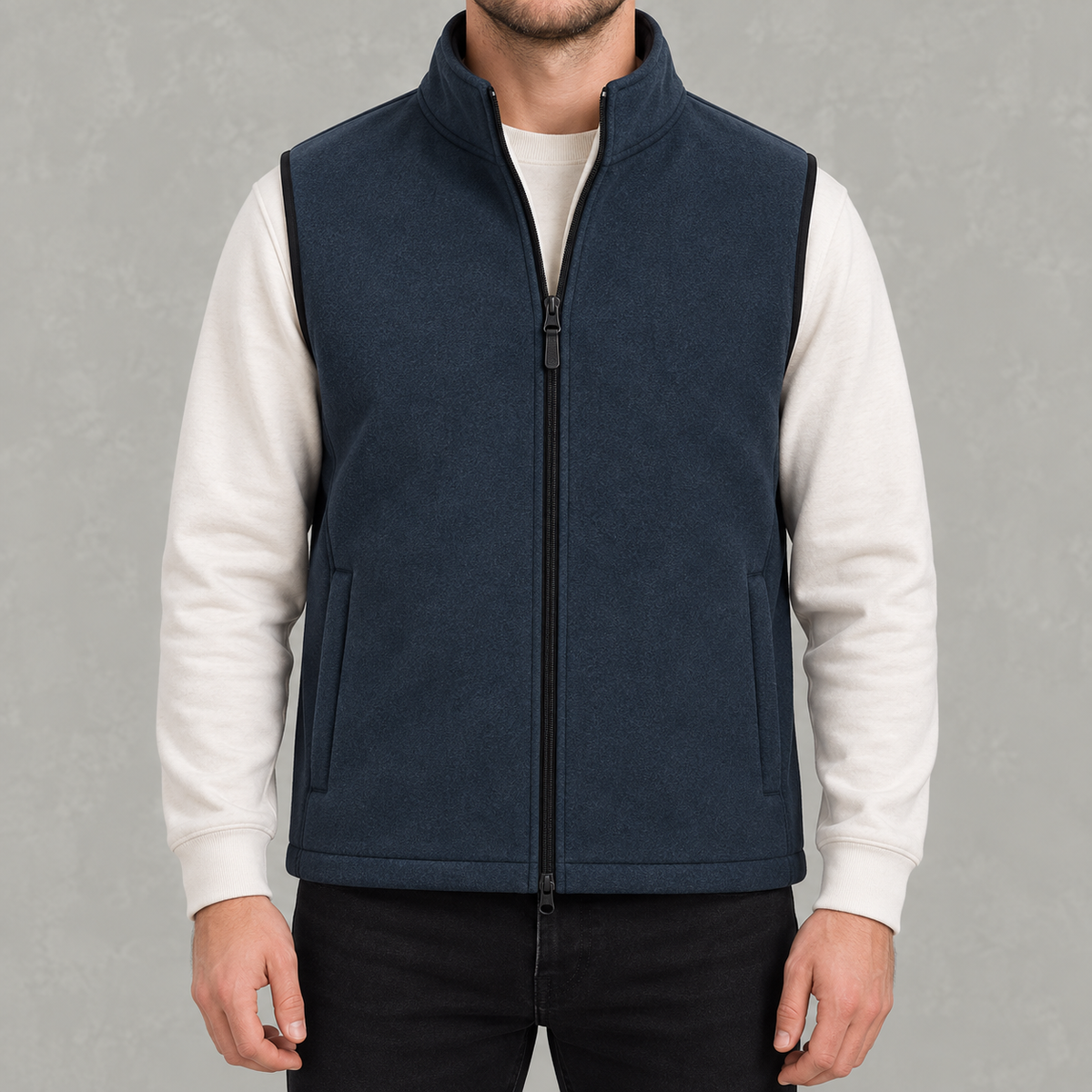 Men’s Fleece Vest – Polar Fleece Lined Thickened Gilet