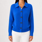 Women’s Knitted Cardigan – Long Sleeve Button Front Jumper