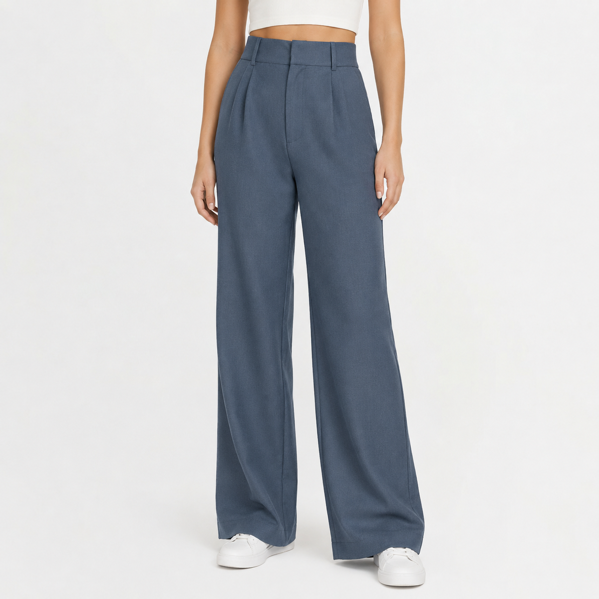 Women’s High Waist Trousers – Wide Leg Tailored Trousers