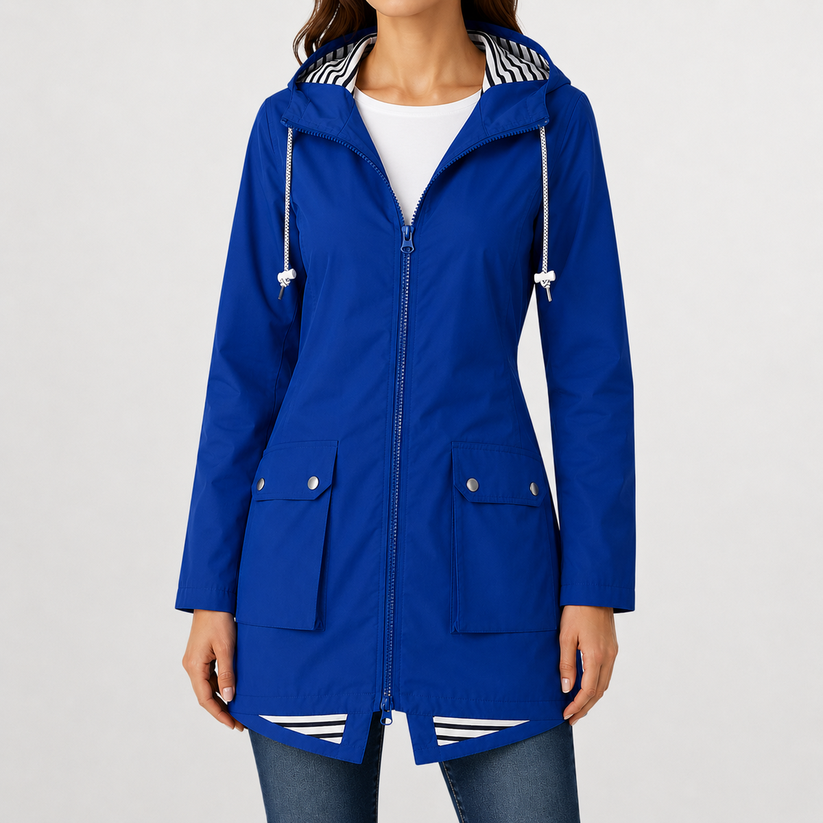 Women’s Raincoat – Outdoor Hooded Waterproof Mountaineering Jacket