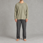 Men’s Cotton Pyjama Set – 100% Cotton Long Sleeve Top and Trousers