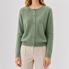 Women’s Cardigan – Plus Size Loose Fit Round Neck Knitted Jumper