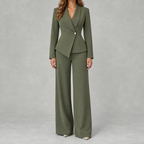 Women’s Suit – Tailored Blazer and Straight Leg Trousers Two-Piece Set