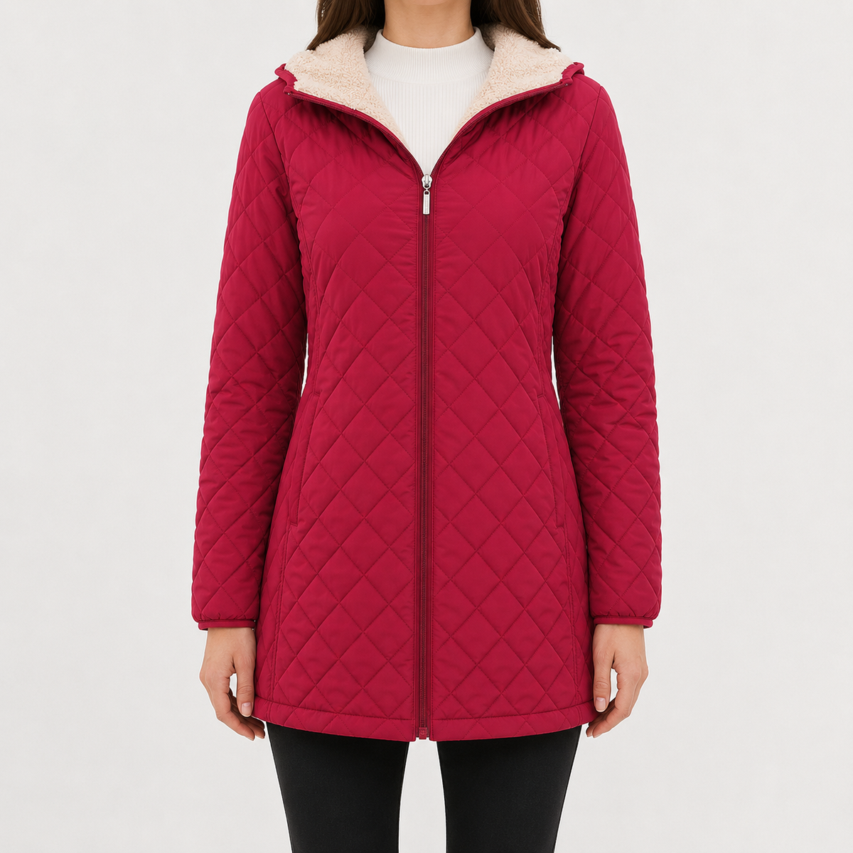 Women’s Quilted Jacket – Diamond Quilted Lightweight Padded Coat