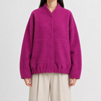 Women’s Bomber Jacket – Relaxed Fit Pocket Jacket with Long Sleeves