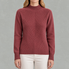 Women’s Jumper – Half Turtleneck Long Sleeve Knitted Jumper