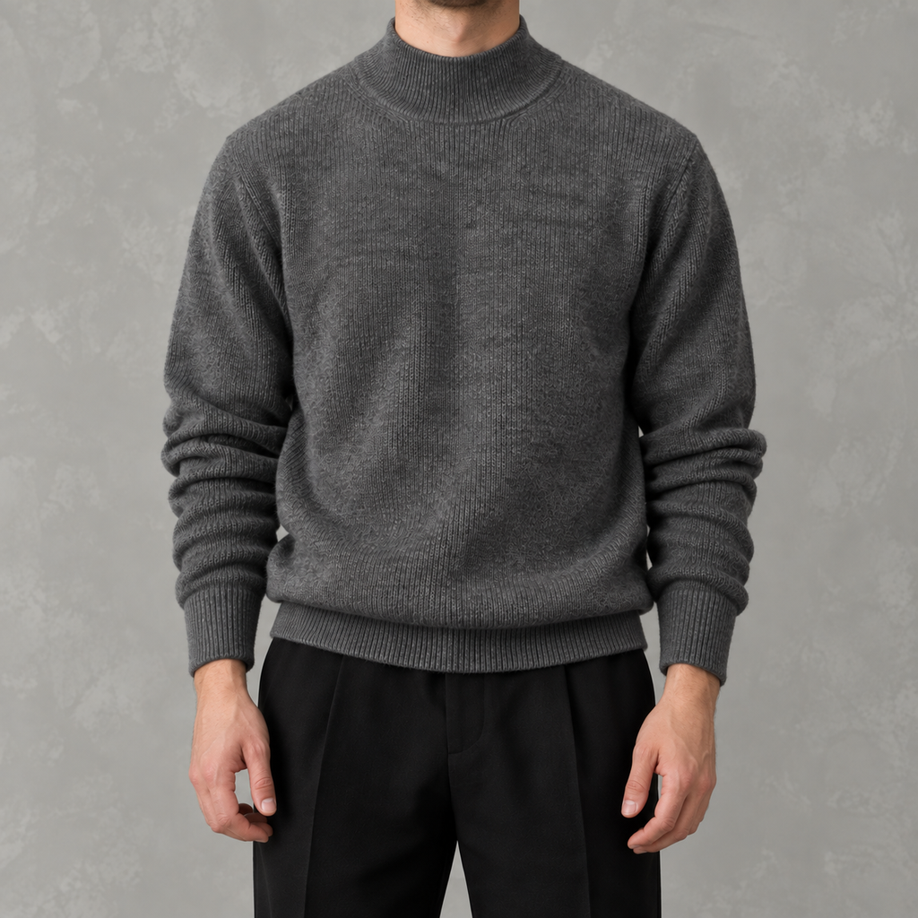 Men’s Knitted Jumper – Warm Long Sleeve Pullover for Layering