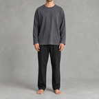 Men’s Cotton Pyjama Set – 100% Cotton Long Sleeve Top and Trousers