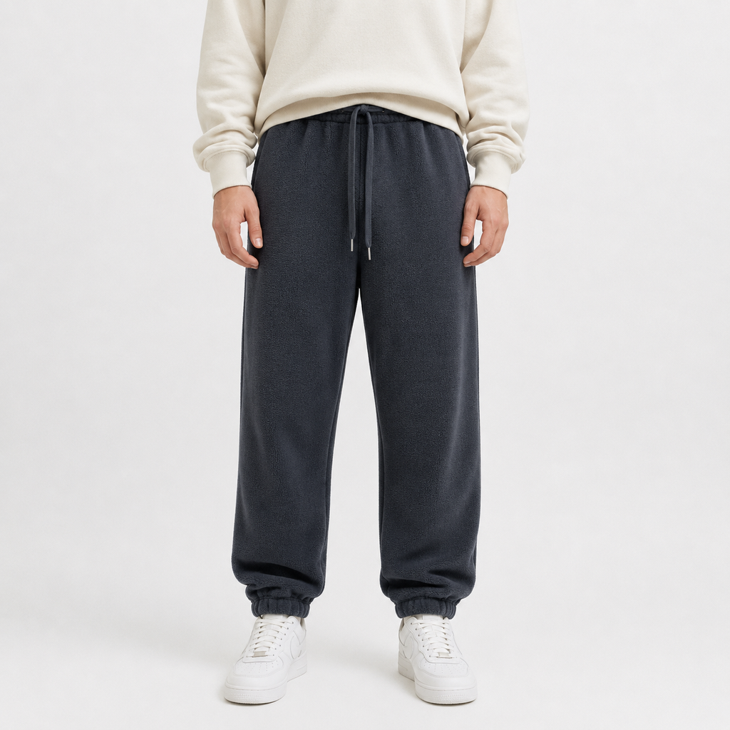 Men’s Fleece Lined Joggers – Thickened Thermal Sweatpants with Elasticated Cuffs
