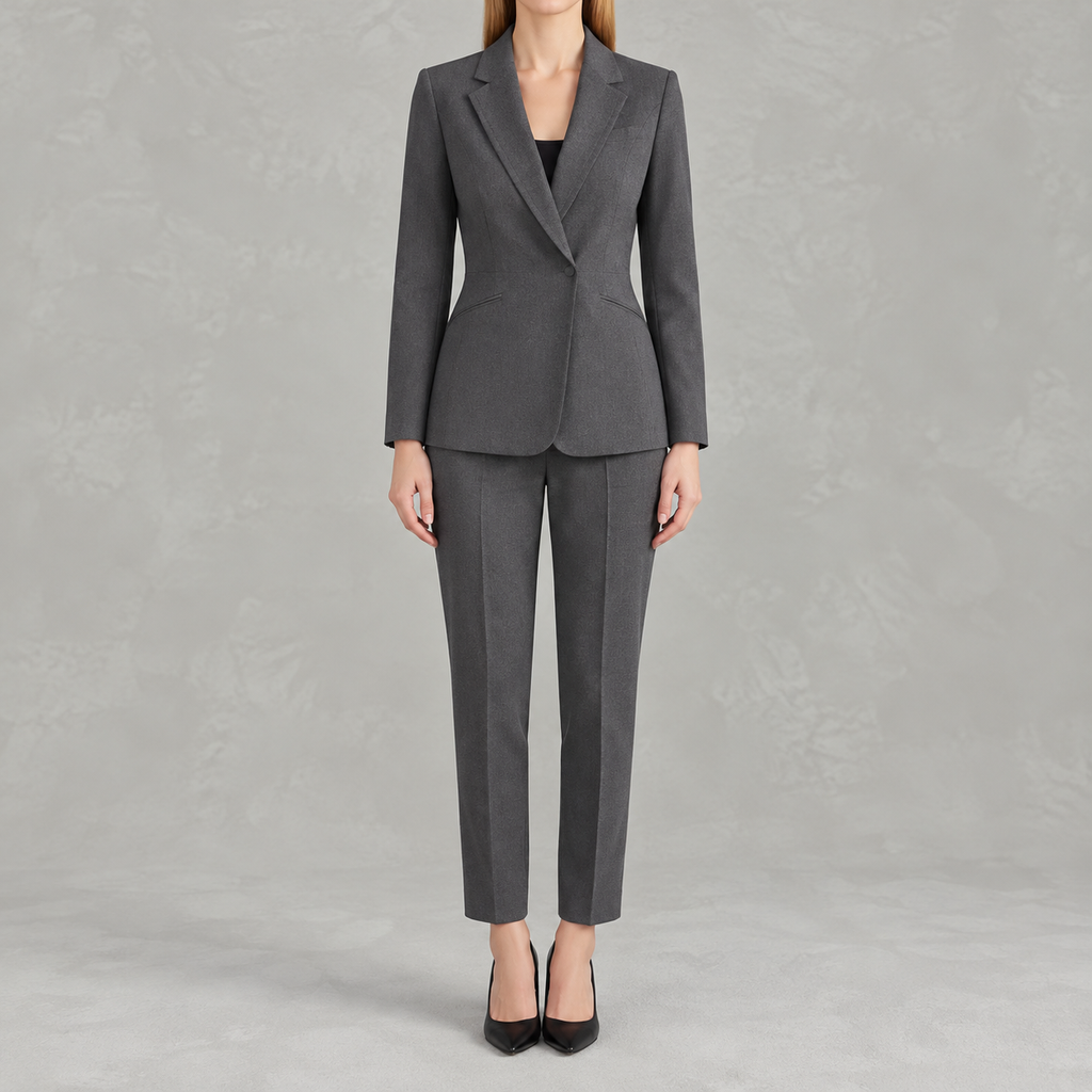 Women’s Business Suit – Tailored Blazer and Trousers Two-Piece Set