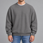 Men’s Waffle Knit Jumper – Relaxed Fit Textured Long Sleeve Pullover