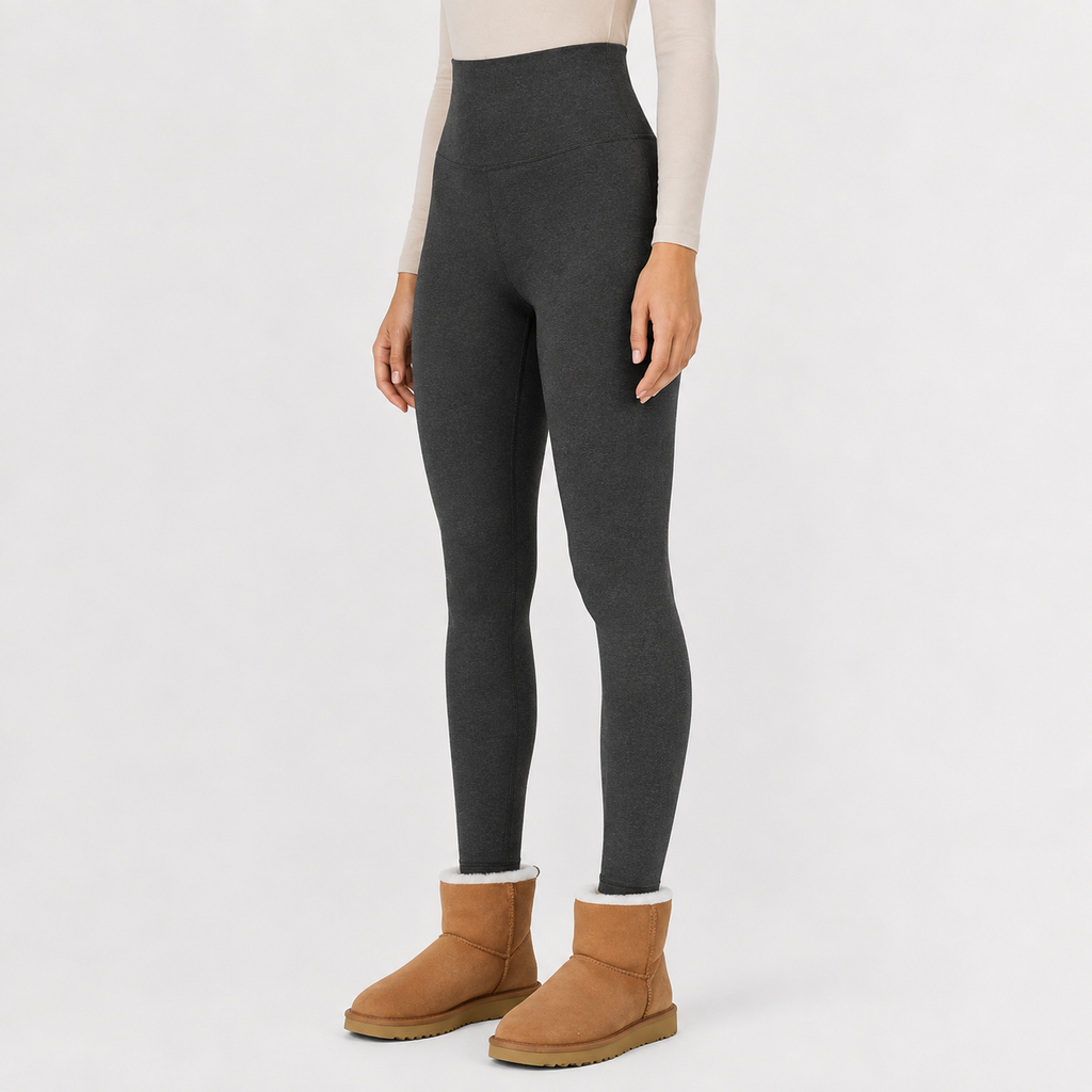 Women’s Thermal Leggings – High Waist Velvet Lined Cropped Leggings