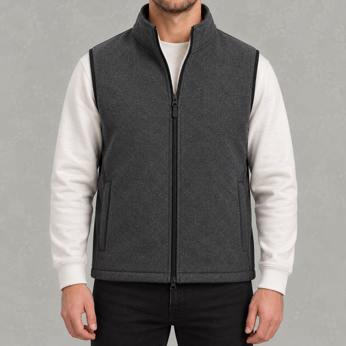 Men’s Fleece Vest – Polar Fleece Lined Thickened Gilet