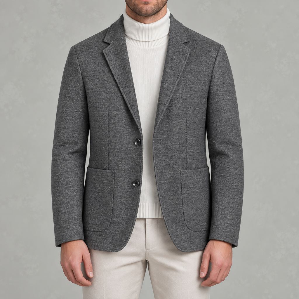 Men’s Suit Jacket – Business Casual Tailored Blazer with Notch Lapels