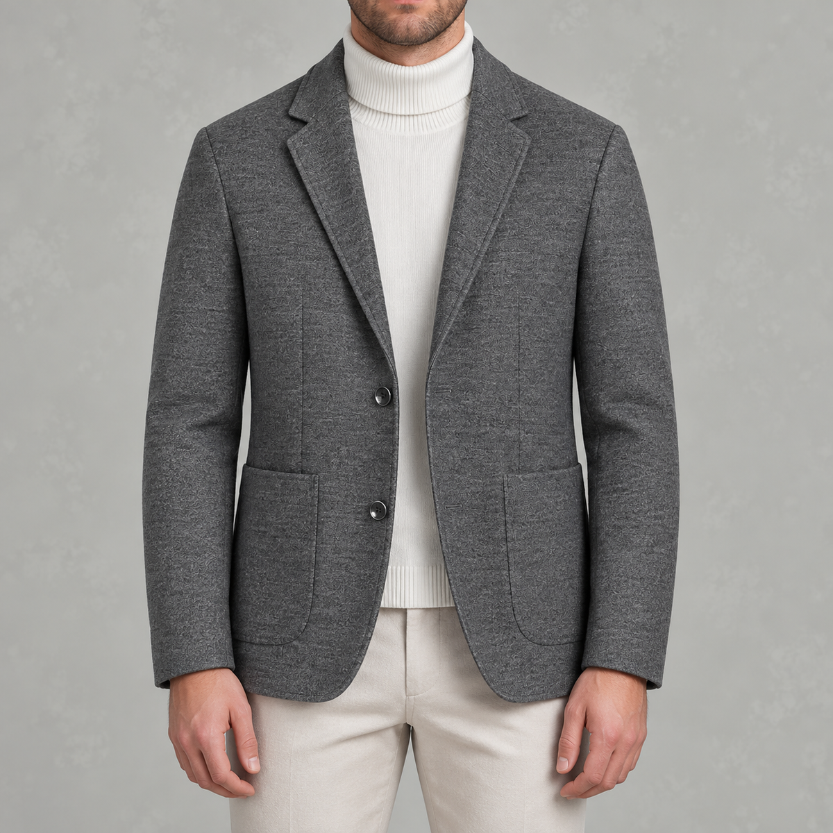 Men’s Suit Jacket – Business Casual Tailored Blazer with Notch Lapels
