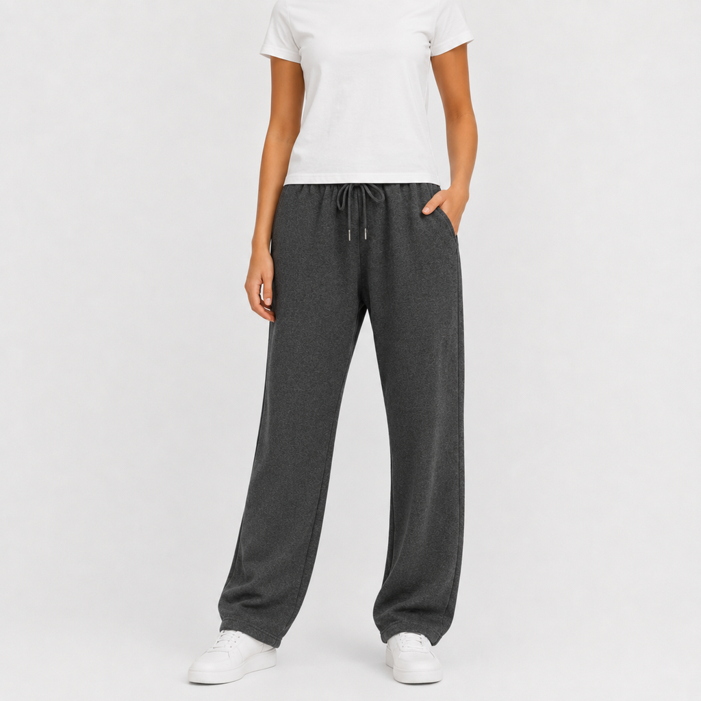 Women’s Joggers – Loose Fit Fleece Lined Trousers with Elasticated Waist