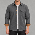 Men’s Casual Shacket – Long Sleeve Relaxed Fit Shacket
