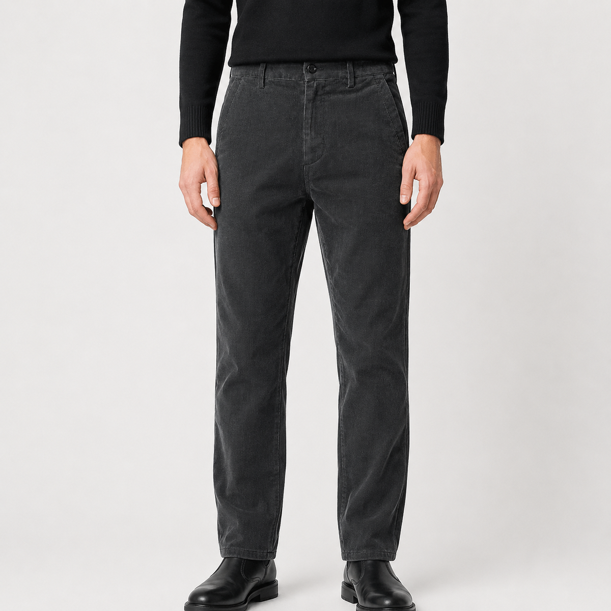 Men’s Corduroy Trousers – Straight Leg Autumn Winter Casual Trousers