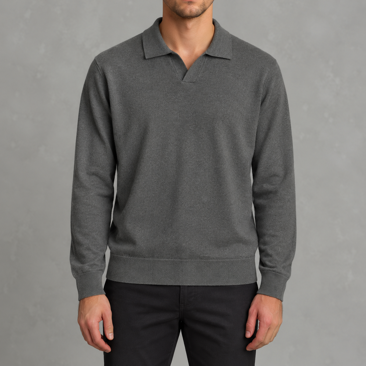 Men’s Wool Jumper – Loose Fit Warm Knitted Pullover for Autumn & Winter