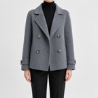 Women’s Short Trench Coat – Handmade Loose Fit Autumn Winter Jacket