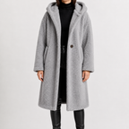 Women’s Teddy Coat – Longline Faux Fur Plush Winter Coat
