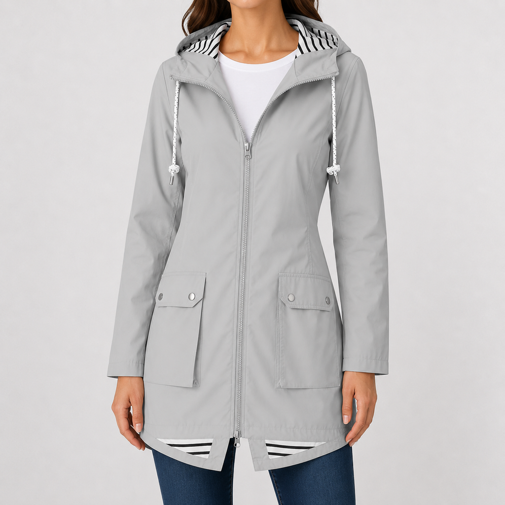 Women’s Raincoat – Outdoor Hooded Waterproof Mountaineering Jacket