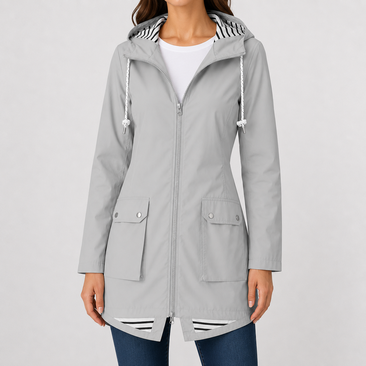 Women’s Raincoat – Outdoor Hooded Waterproof Mountaineering Jacket