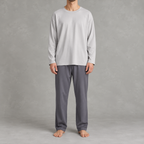 Men’s Cotton Pyjama Set – 100% Cotton Long Sleeve Top and Trousers
