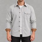 Men’s Casual Shacket – Long Sleeve Relaxed Fit Shacket