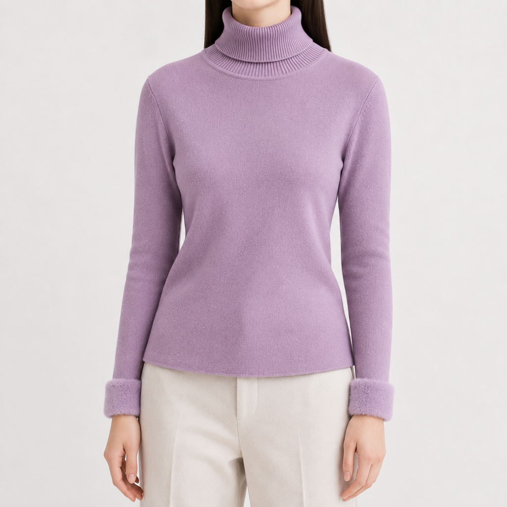 Women’s Thick Knit Jumper – Warm Long Sleeve Knitted Pullover Top