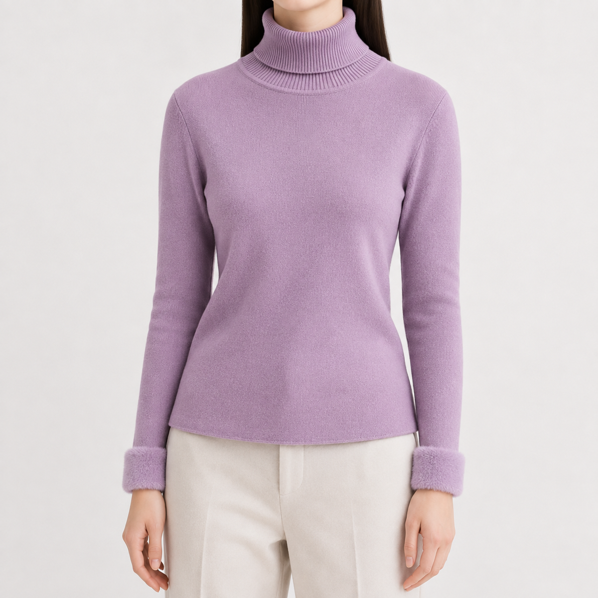 Women’s Thick Knit Jumper – Warm Long Sleeve Knitted Pullover Top
