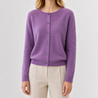 Women’s Cardigan – Plus Size Loose Fit Round Neck Knitted Jumper