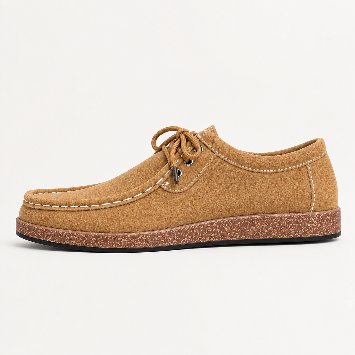 Women’s Wallabee Loafers – Slip-On Suede Casual Shoes with Moc Toe Design