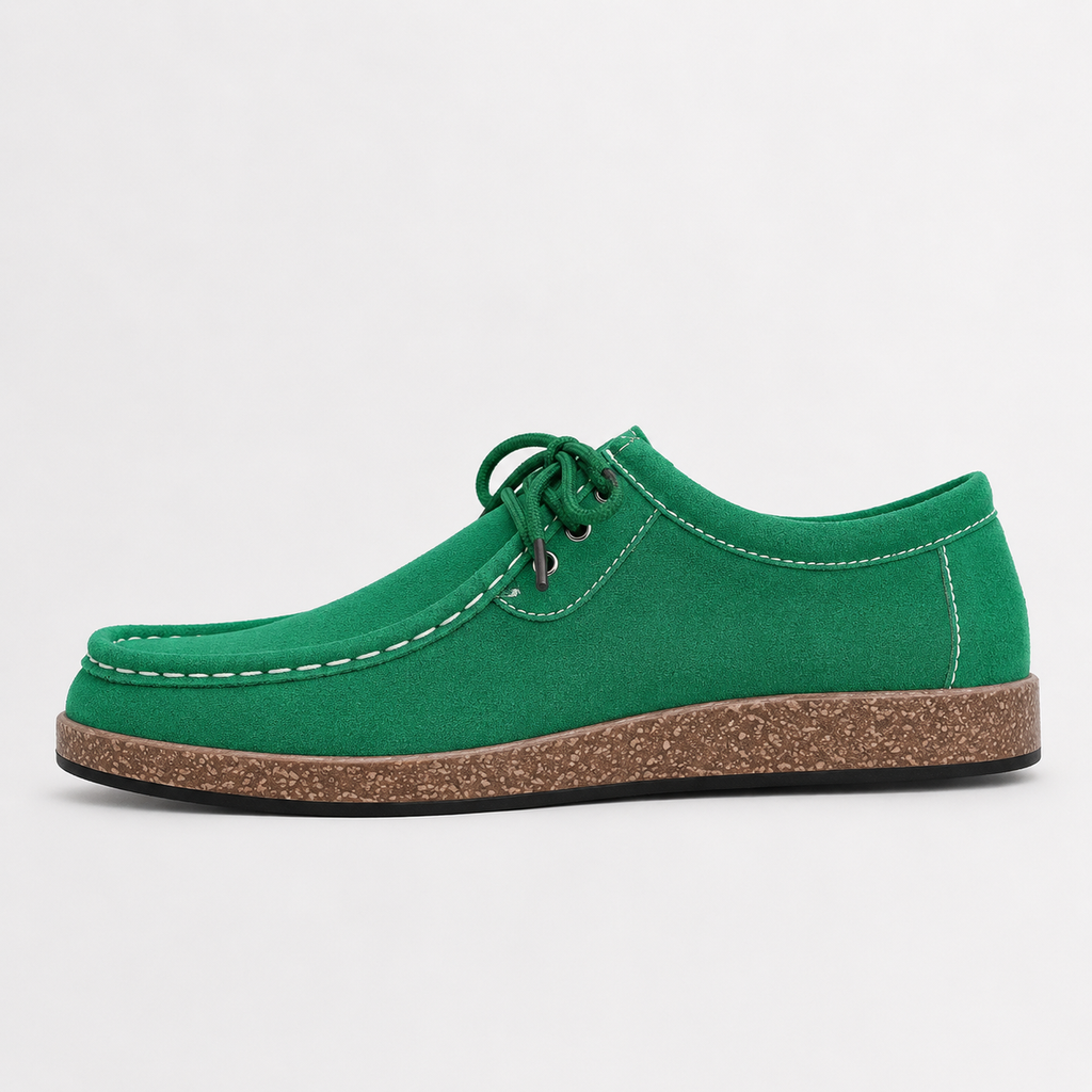 Women’s Wallabee Loafers – Slip-On Suede Casual Shoes with Moc Toe Design