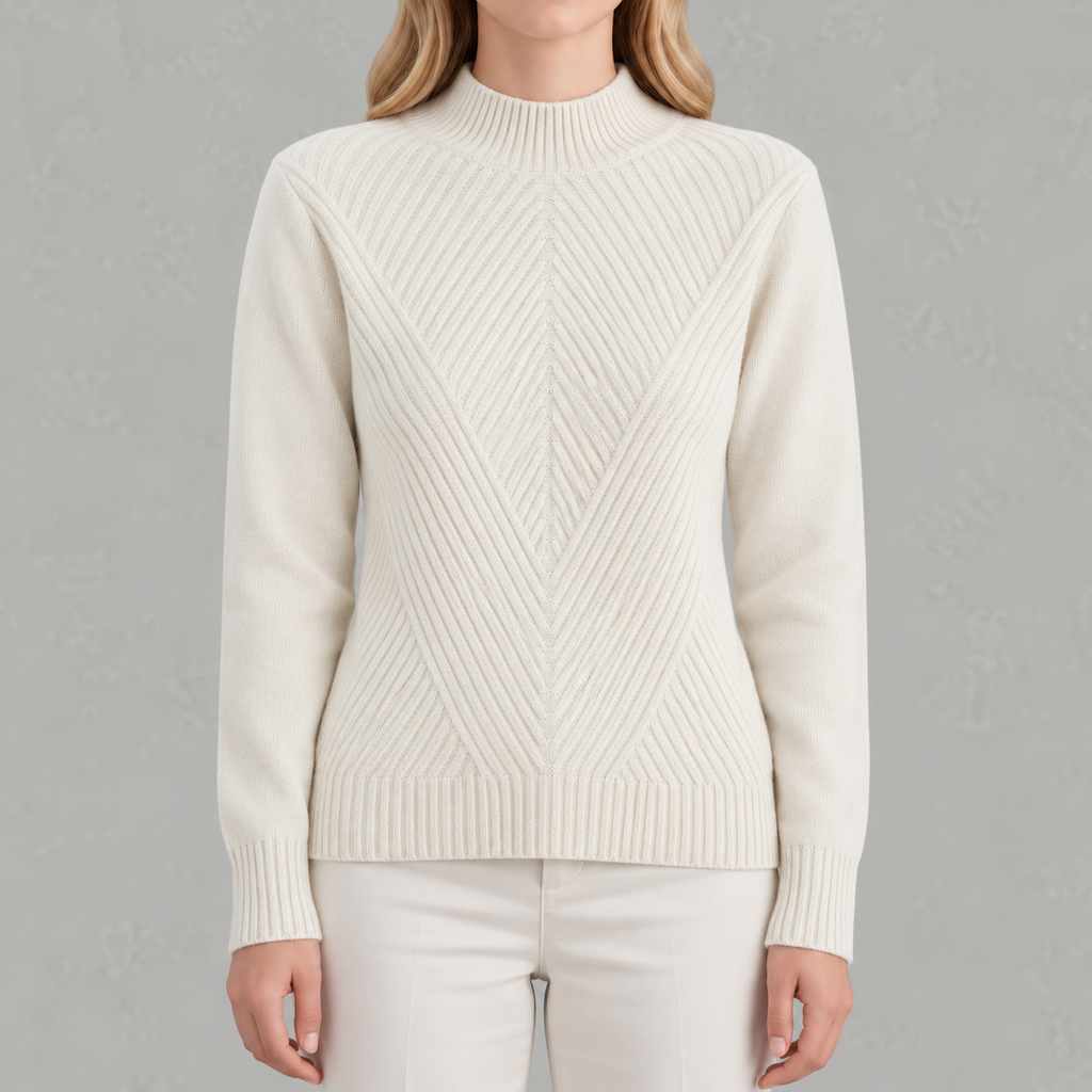 Women’s Jumper – Half Turtleneck Long Sleeve Knitted Jumper