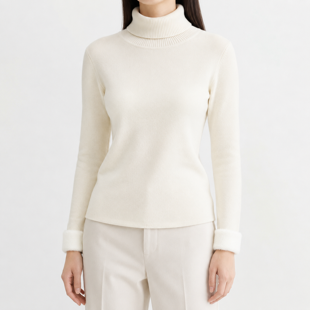 Women’s Thick Knit Jumper – Warm Long Sleeve Knitted Pullover Top