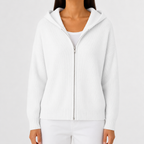 Women’s Knitted Hoodie – Full Zip Hooded Cardigan Jumper