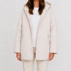 Women’s Quilted Jacket – Lightweight Diamond Quilted Hooded Coat