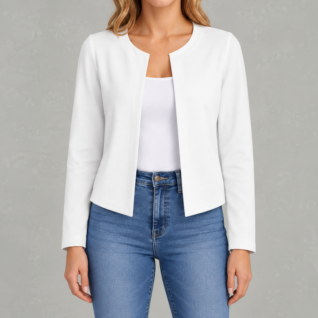 Women’s Cardigan Jacket – Slim Fit Open Front Long Sleeve Office Blazer