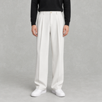 Men’s Trousers – Loose Fit Straight Leg Suit Pants