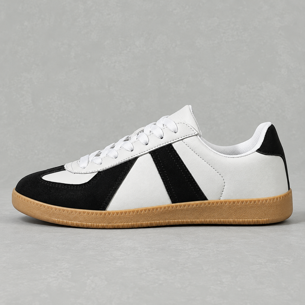 Unisex Retro Trainers – German-Style Low Top Lace-Up Shoes