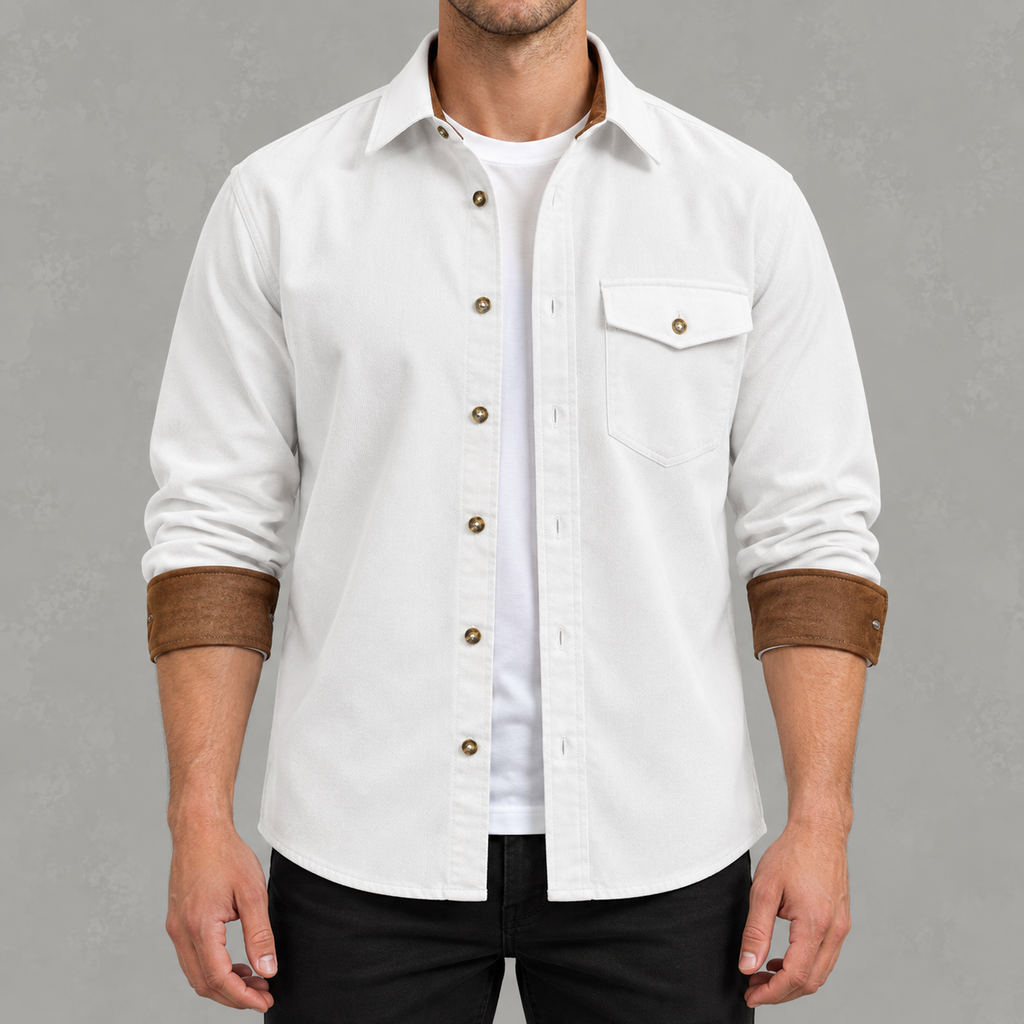 Men’s Casual Shacket – Long Sleeve Relaxed Fit Shacket