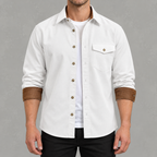 Men’s Casual Shacket – Long Sleeve Relaxed Fit Shacket